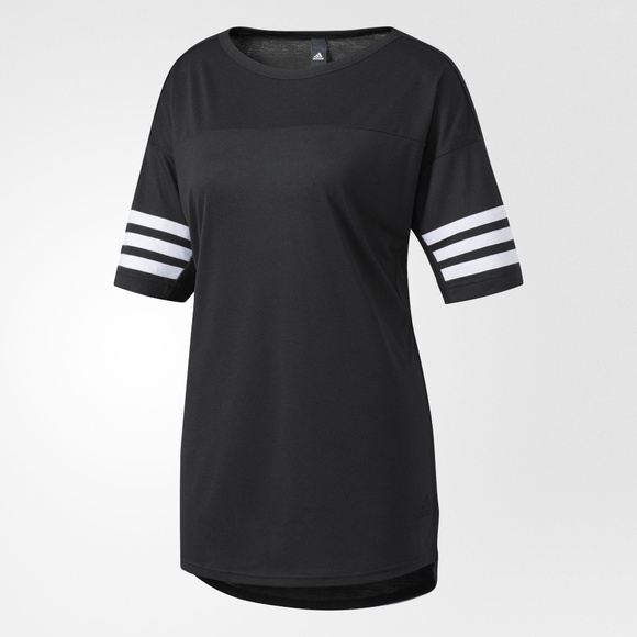 adidas 3 White Stripe Black T-Shirt - Picture 7 of 7
